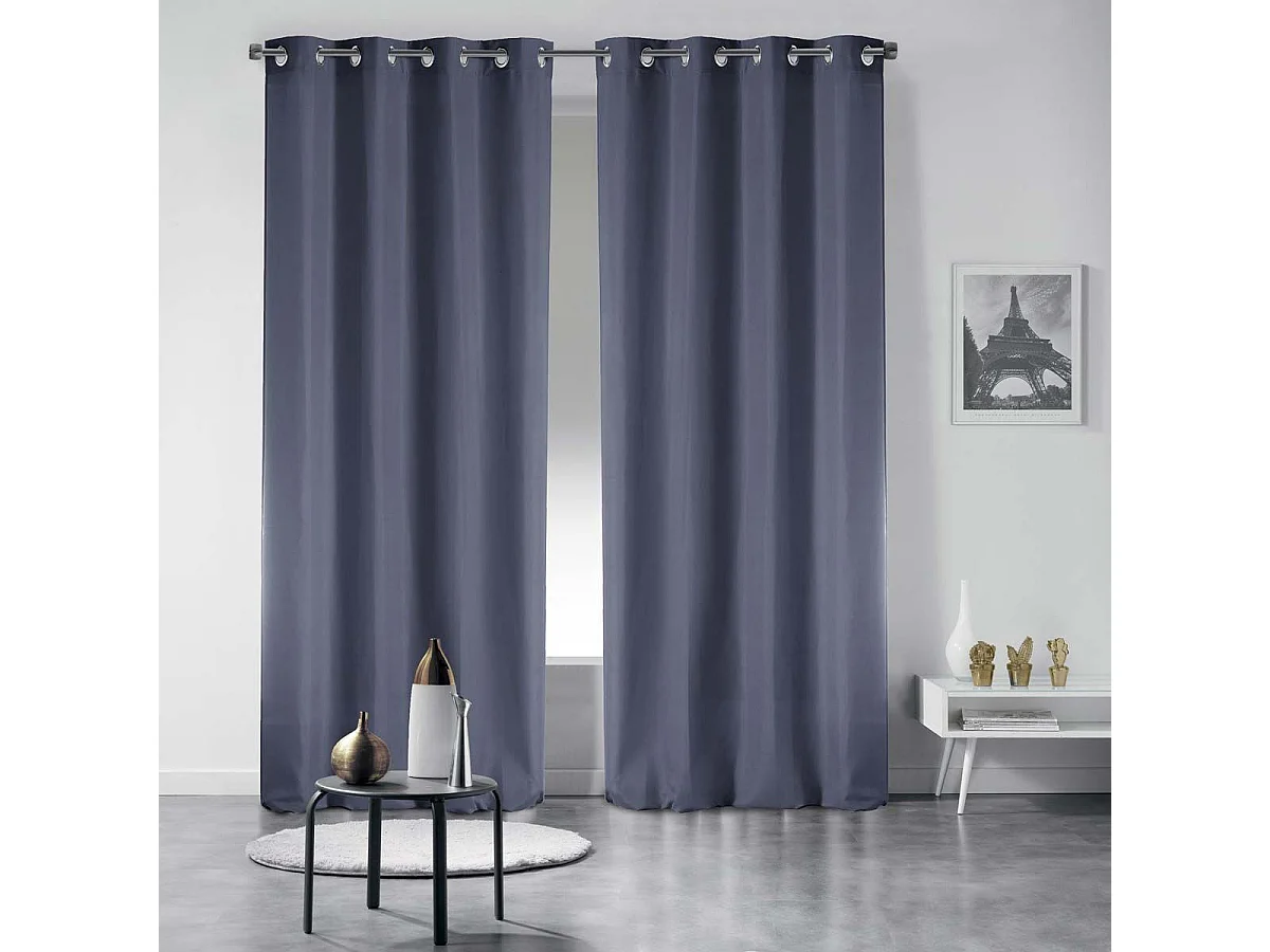 Rideau à Oeillets "Essentiel" 140x280cm Béton