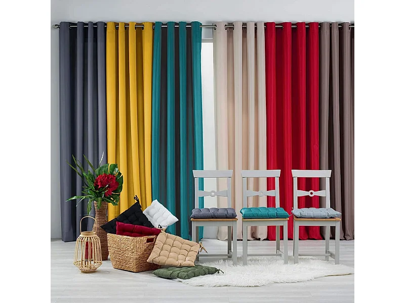 Rideau à Oeillets "Essentiel" 140x280cm Pétrole