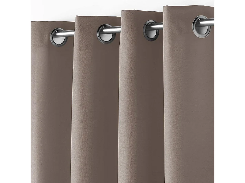 Rideau à Oeillets "Essentiel" 140x280cm Taupe