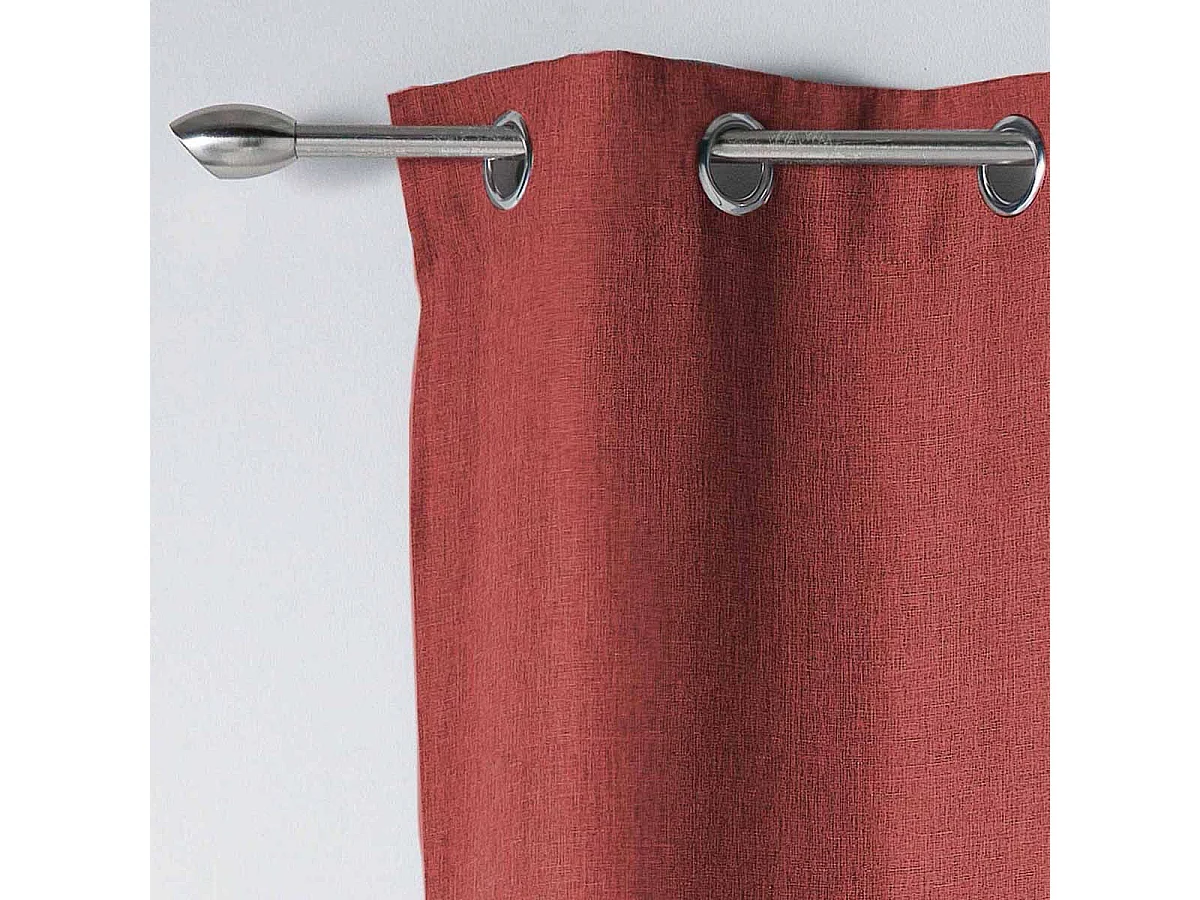 Rideau à Œillets "Newton" 140x260cm Carmin