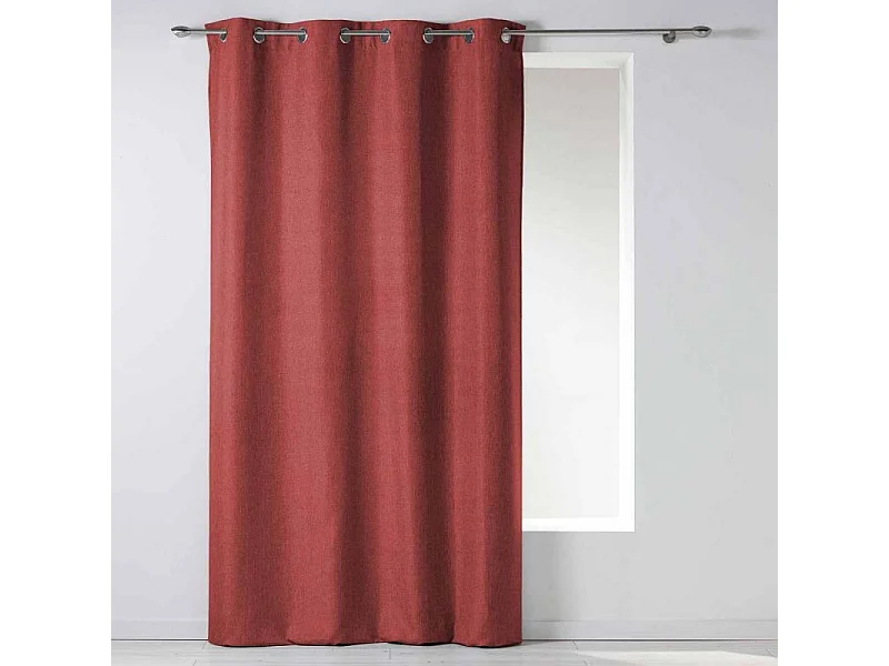 Rideau à Œillets "Newton" 140x260cm Carmin