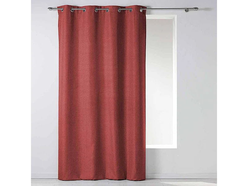 Rideau à Œillets "Newton" 140x260cm Carmin