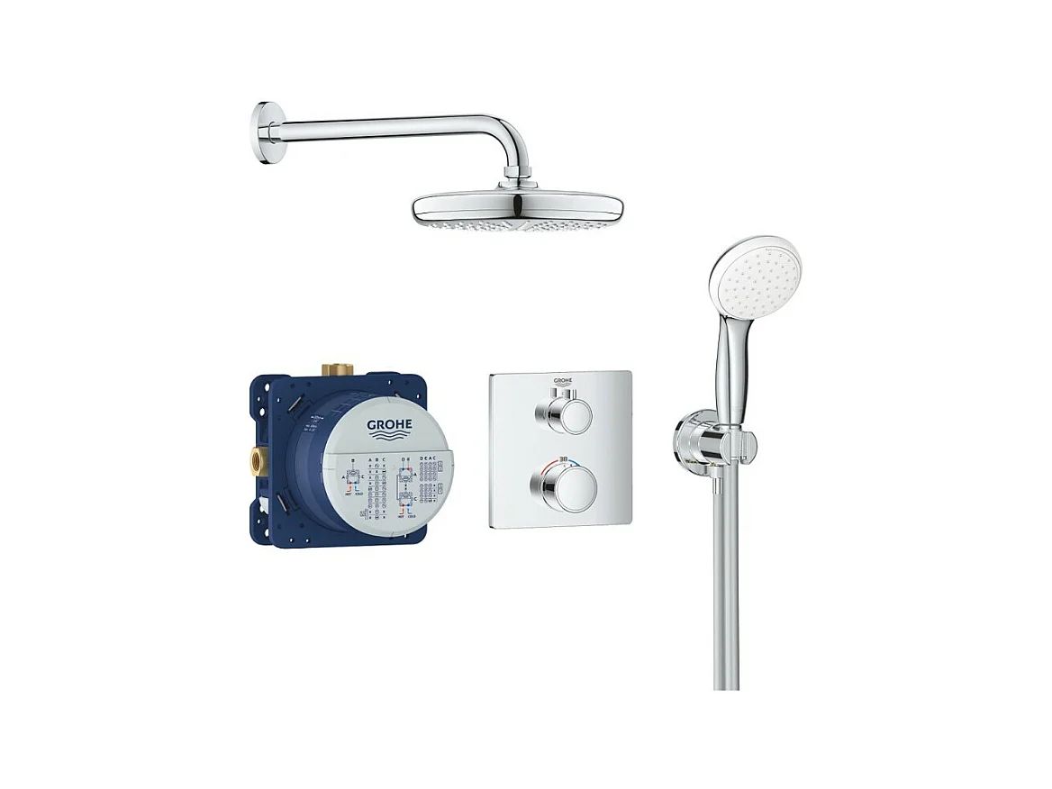 Grohe Mitigeur douche encastrable Grohtherm Tempesta 210