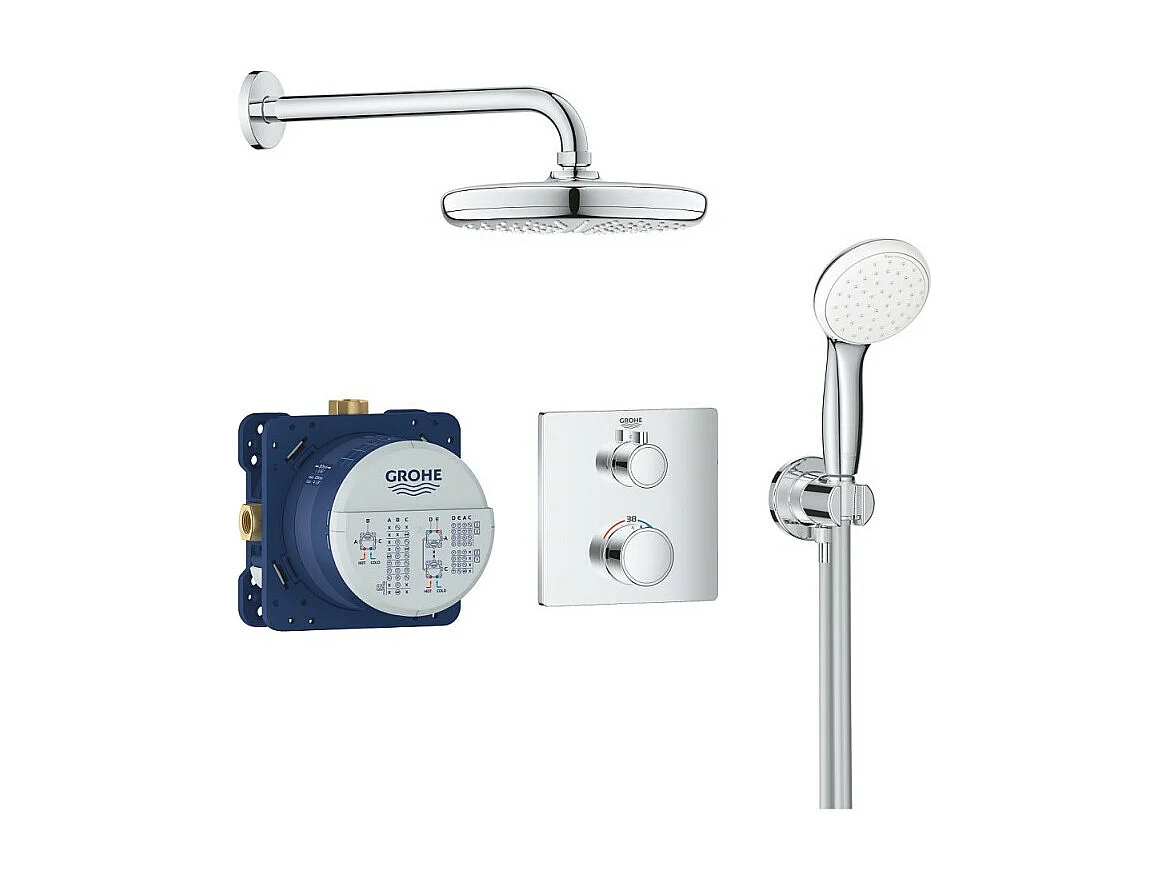 Grohe Mitigeur douche encastrable Grohtherm Tempesta 210