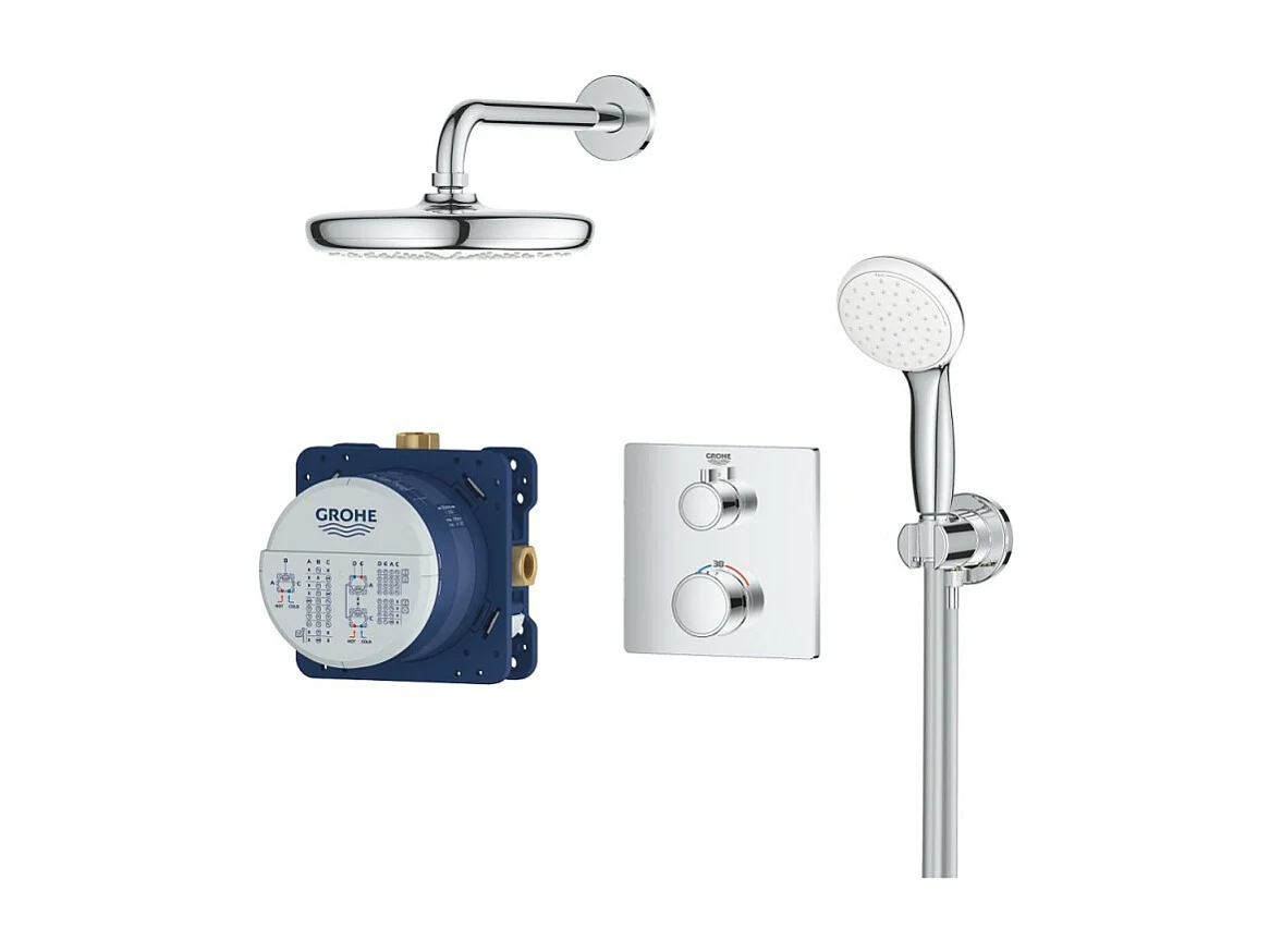 Grohe Mitigeur douche encastrable Grohtherm Tempesta 210