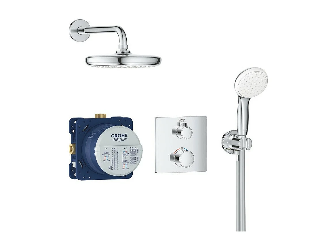Grohe Mitigeur douche encastrable Grohtherm Tempesta 210