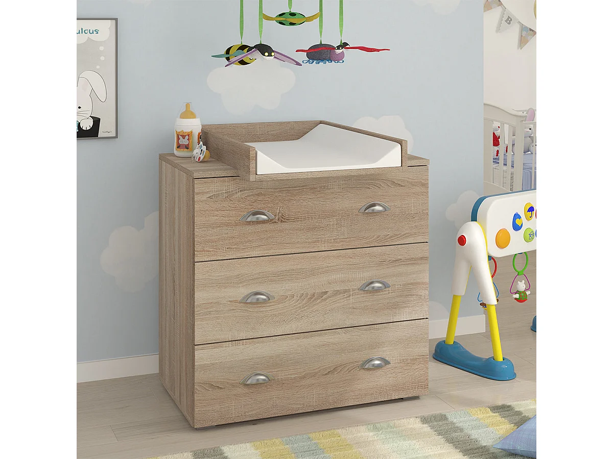 Commode met aankleedtafel Lio Hout