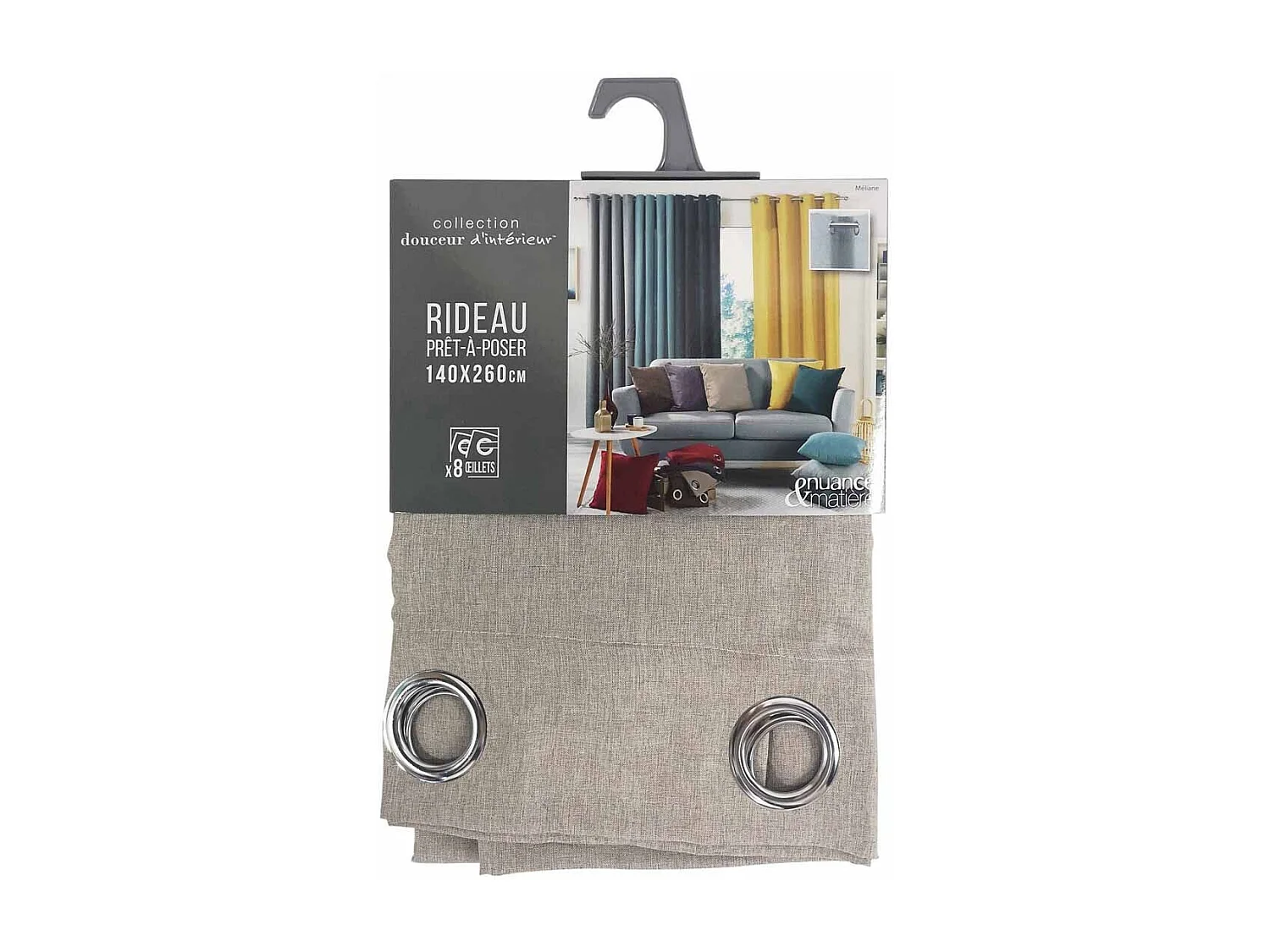 Rideau à Œillets "Meliane" 140x280cm Lin