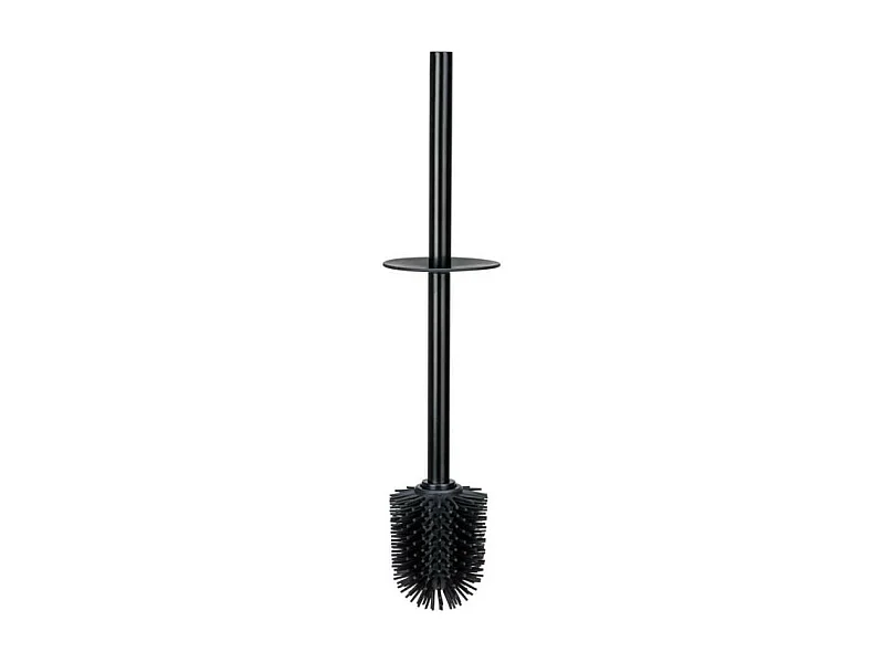 Brosse de WC en céramique "Casoli" - Noir - D 9,1 x H 40 cm