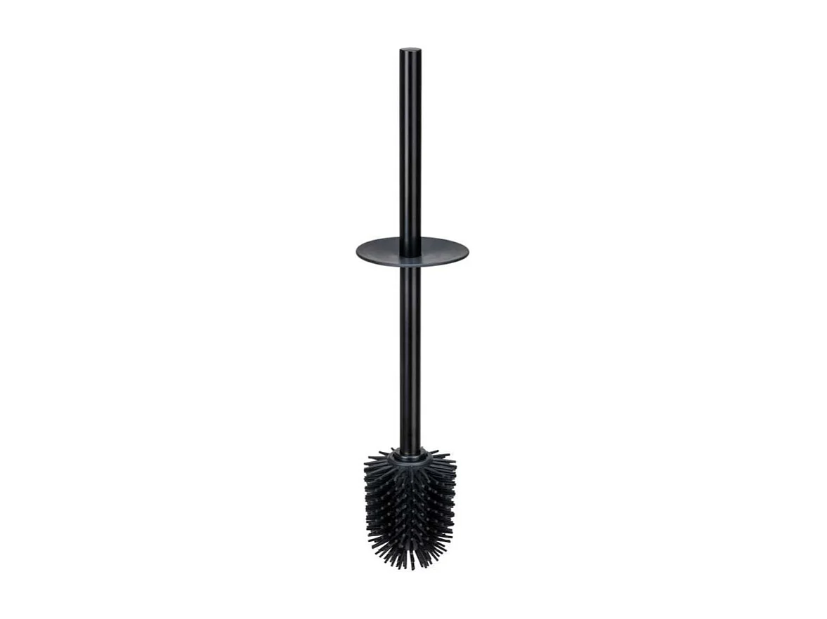 Brosse de WC en céramique "Casoli" - Noir - D 9,1 x H 40 cm