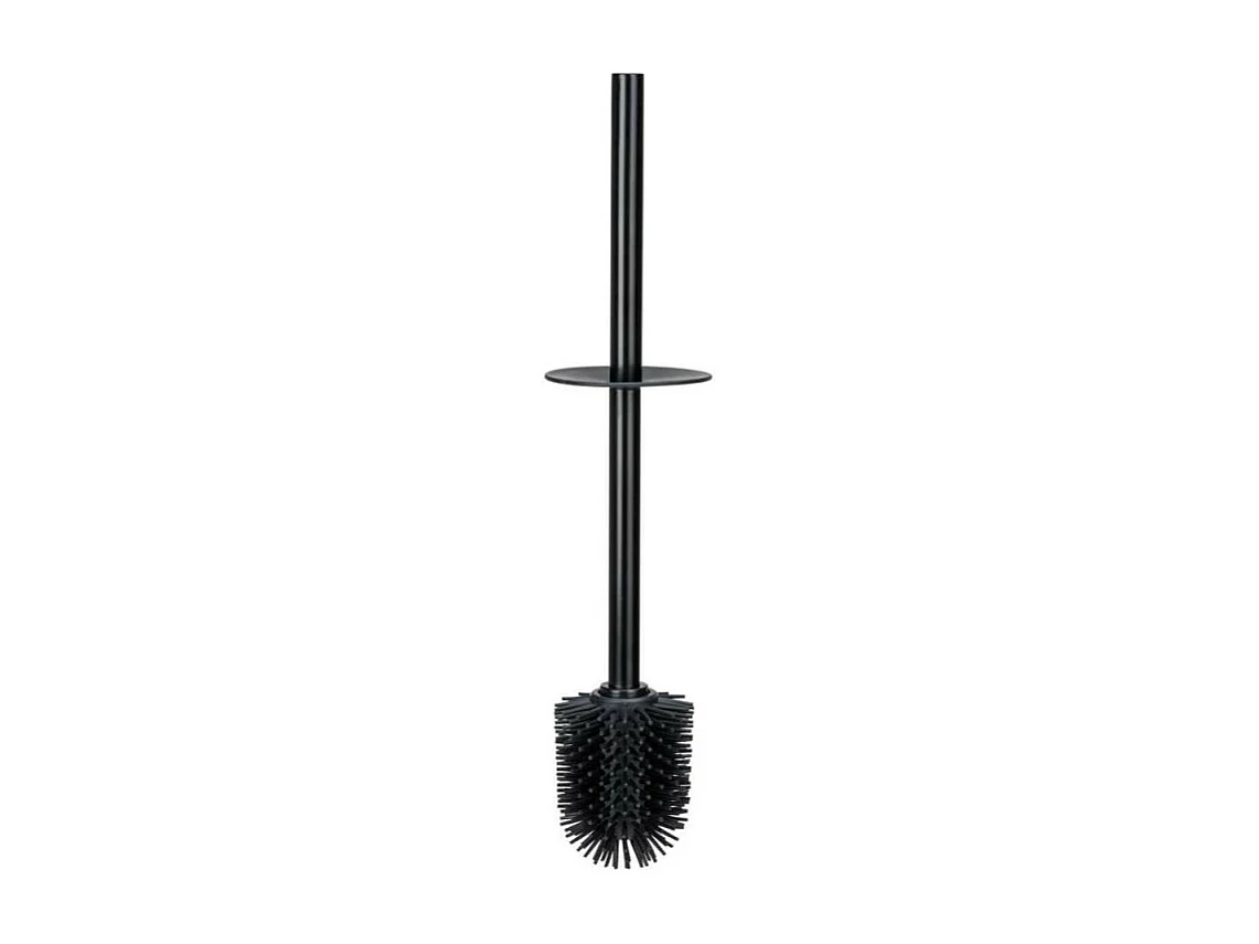 Brosse de WC en céramique "Casoli" - Noir - D 9,1 x H 40 cm