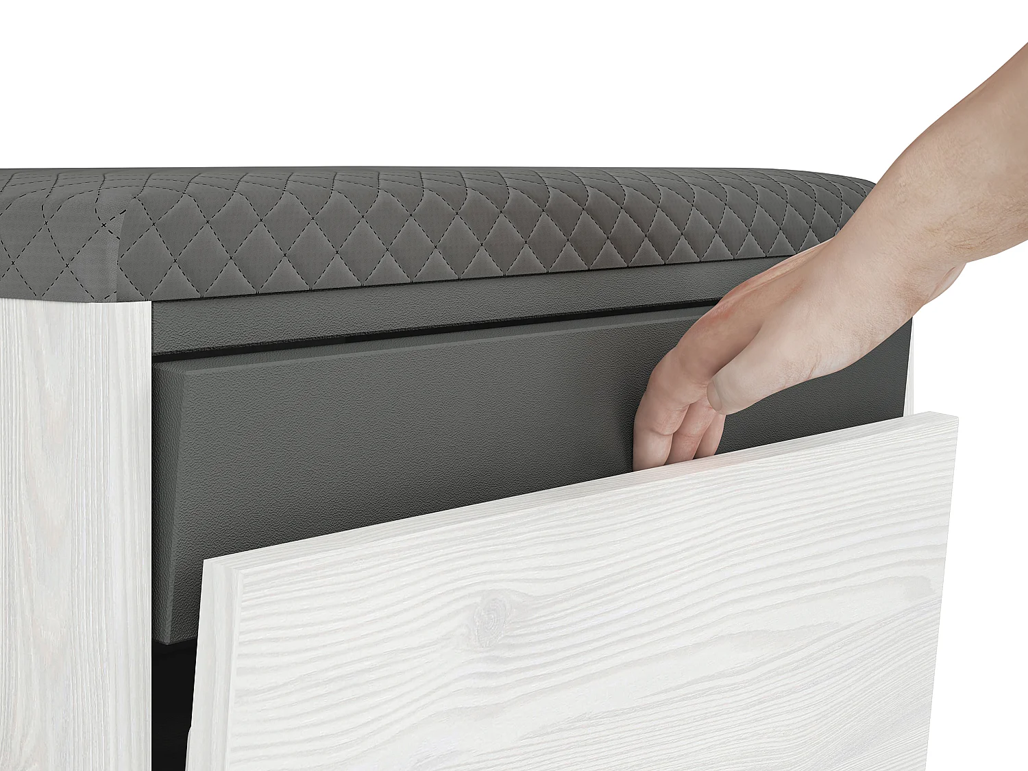 SITZBANK Hyga Pinie weiß / anthrazit 50 / 34 / 47cm