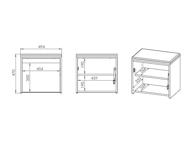 SITZBANK Hyga Pinie weiß / anthrazit 50 / 34 / 47cm