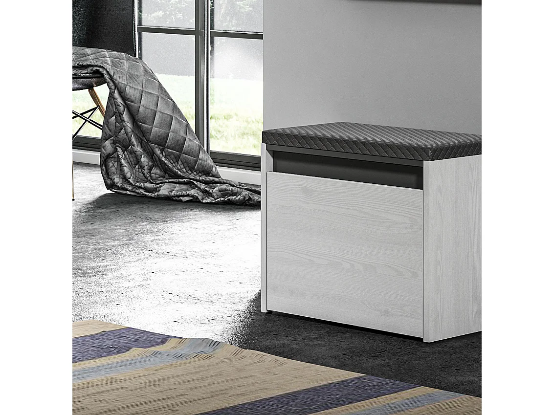 SITZBANK Hyga Pinie weiß / anthrazit 50 / 34 / 47cm