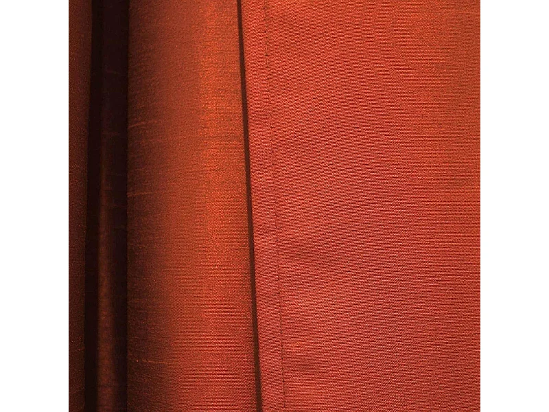 Rideau à Œillets "Shantung Steel" 140x240cm Terracotta