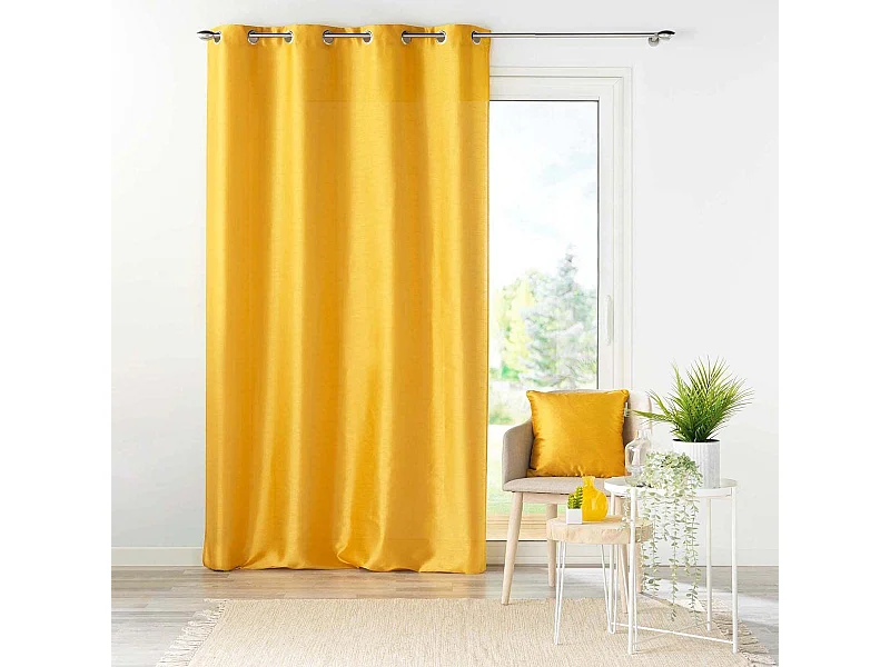 Rideau à Oeillets "Shana" 140x240cm Moutarde