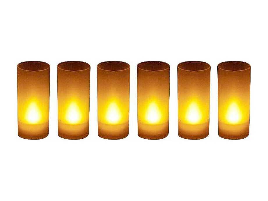 Bougies LED souffle (Lot de 6) Jaune