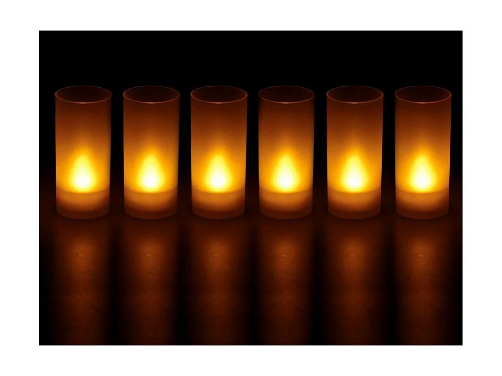 Bougies LED souffle (Lot de 6) Jaune