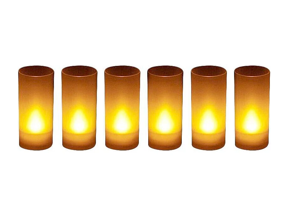 Bougies LED souffle (Lot de 6) Jaune