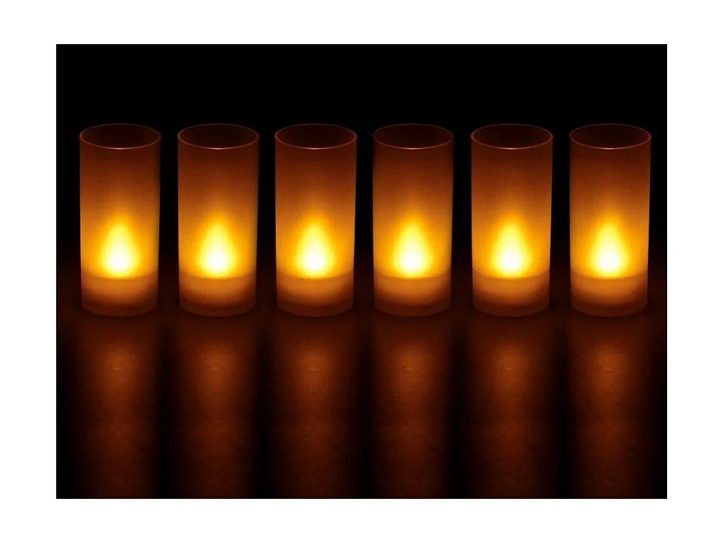 Bougies LED souffle (Lot de 6) Jaune