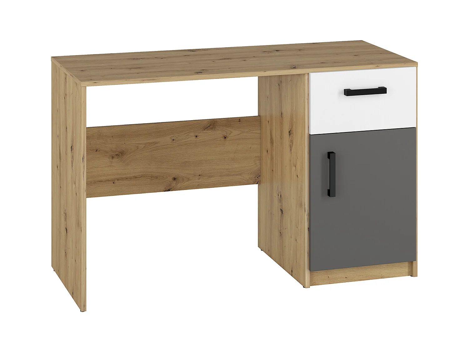 SCHREIBTISCH Fini Artisan Eiche / weiß / anthrazit 120 / 53 / 76cm