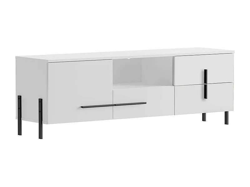 LOWBOARD Vigo weiß / weiß Hochglanz 150 / 40 / 52cm