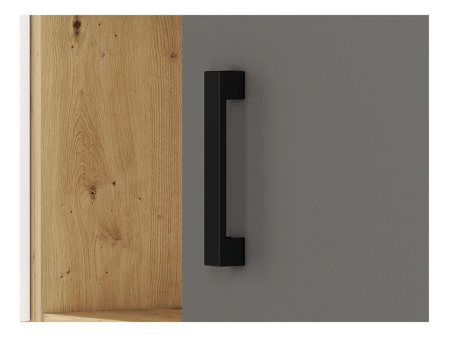 HIGHBOARD Fini Artisan Eiche / weiß / anthrazit 92 / 42 / 139cm