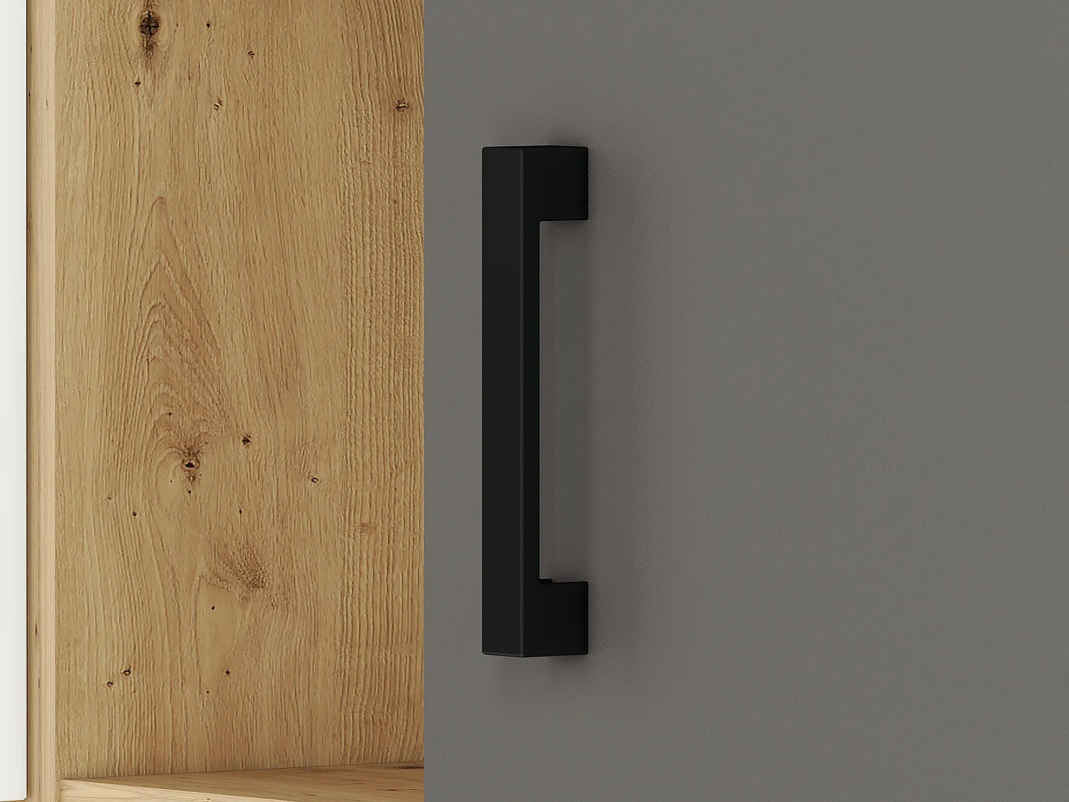 HIGHBOARD Fini Artisan Eiche / weiß / anthrazit 92 / 42 / 139cm