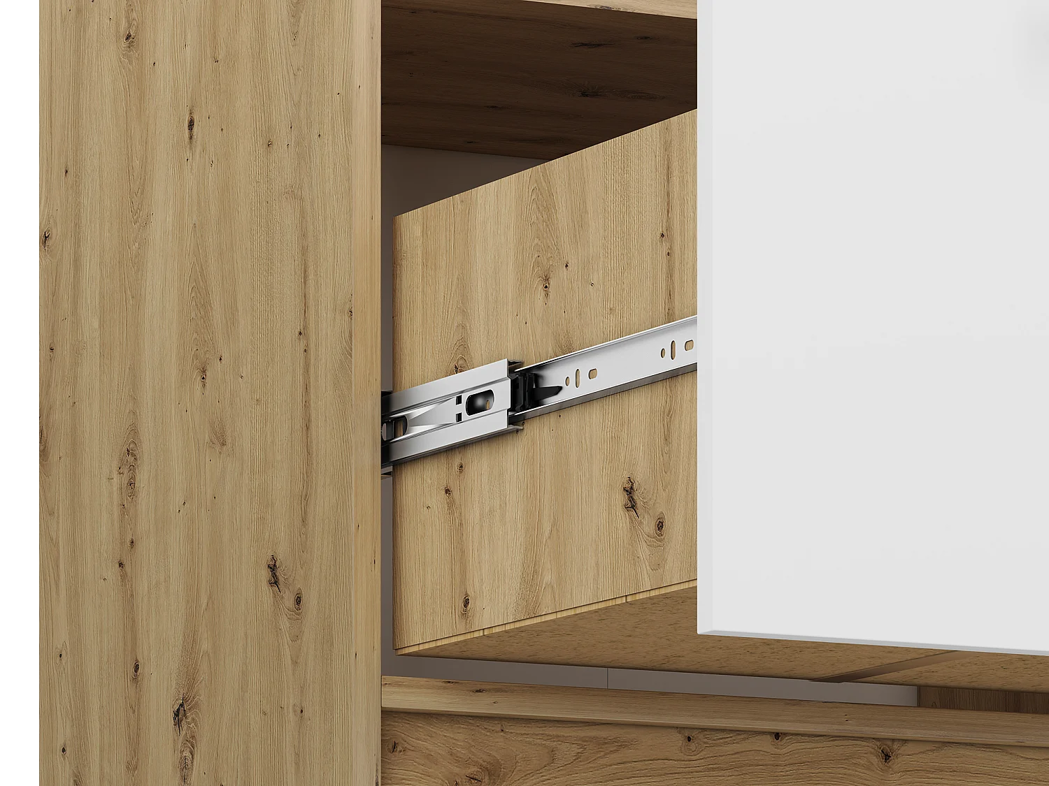 HIGHBOARD Fini Artisan Eiche / weiß / anthrazit 92 / 42 / 139cm