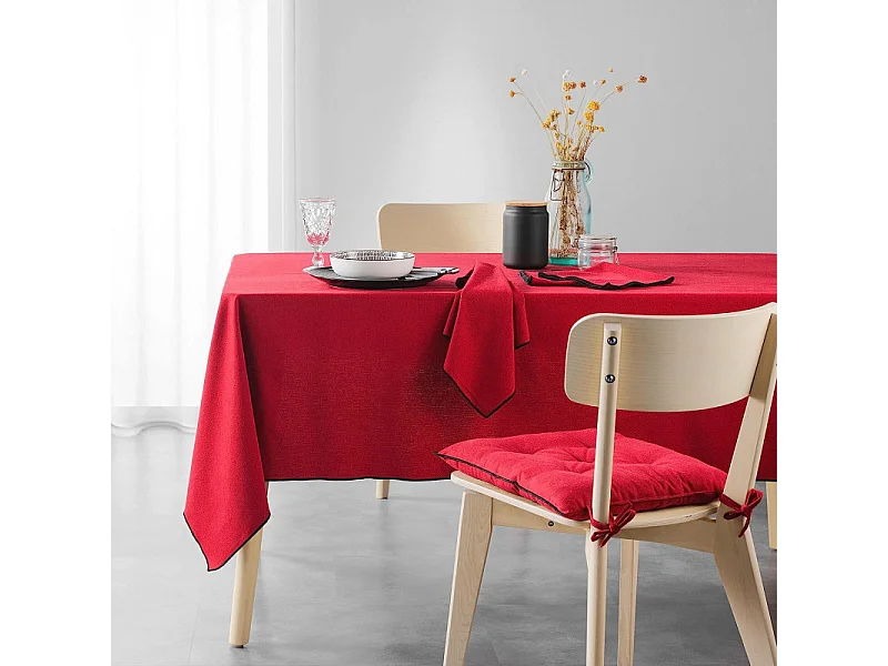 Nappe en Coton "Mistraline" 140x240cm Bordeaux