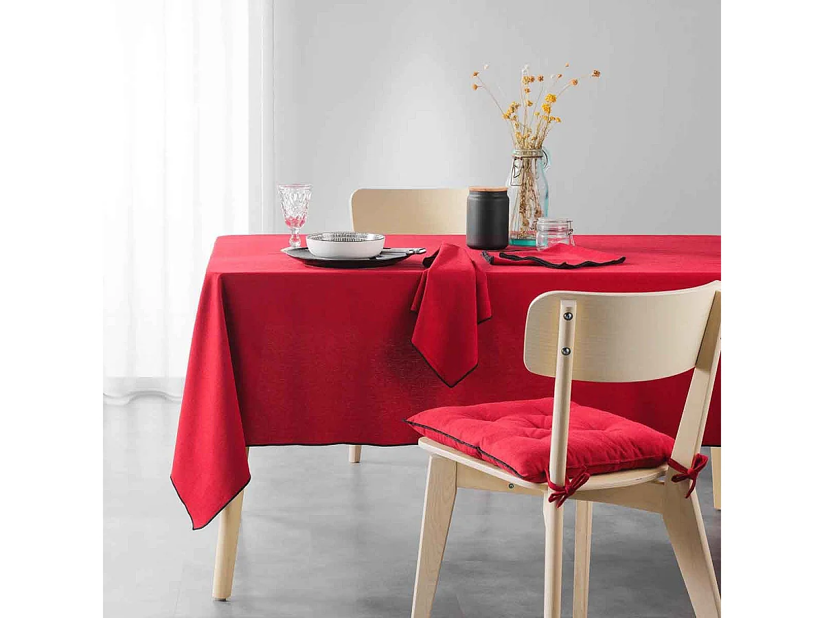 Nappe en Coton "Mistraline" 140x240cm Bordeaux