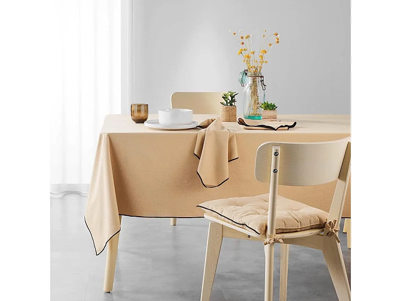 Nappe en Coton "Mistraline" 140x240cm Beige