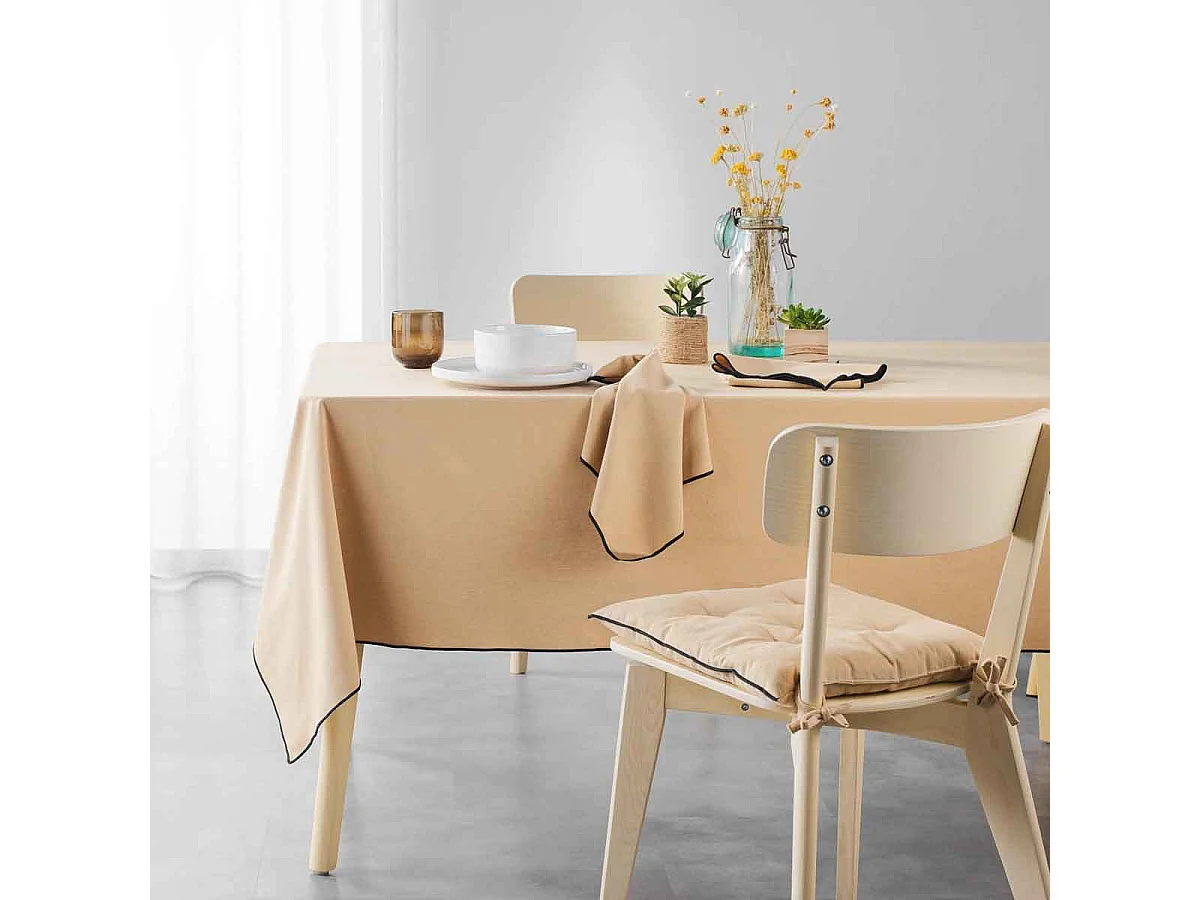 Nappe en Coton "Mistraline" 140x240cm Beige