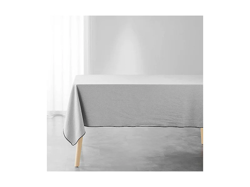 Nappe en Coton "Mistraline" 140x240cm Gris Chiné