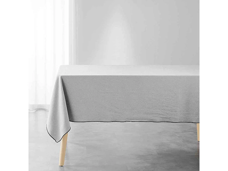 Nappe en Coton "Mistraline" 140x240cm Gris Chiné