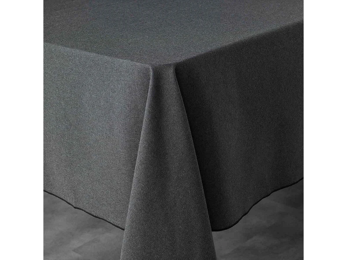 Nappe en Coton "Mistraline" 140x240cm Anthracite