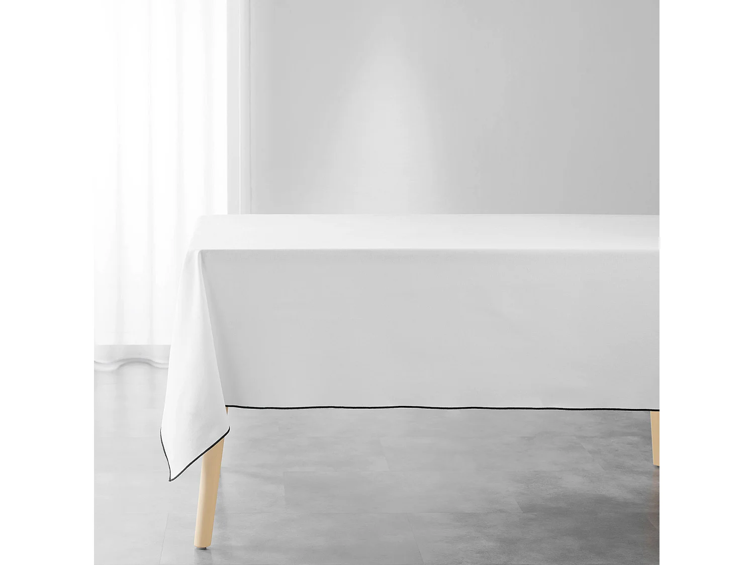 Mantel con ribete de algodón reciclado