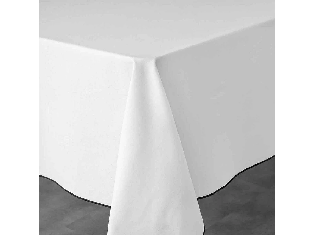 Nappe en Coton "Mistraline" 140x240cm Blanc
