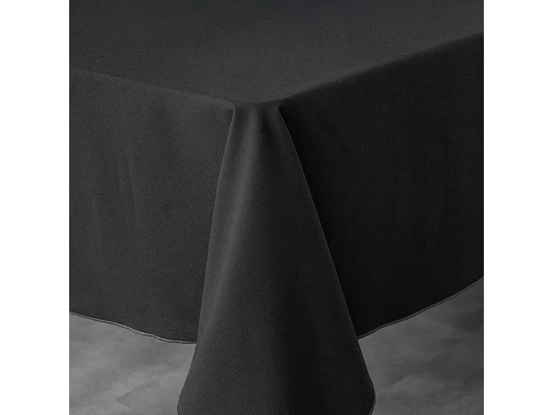Nappe en Coton "Mistraline" 140x240cm Noir