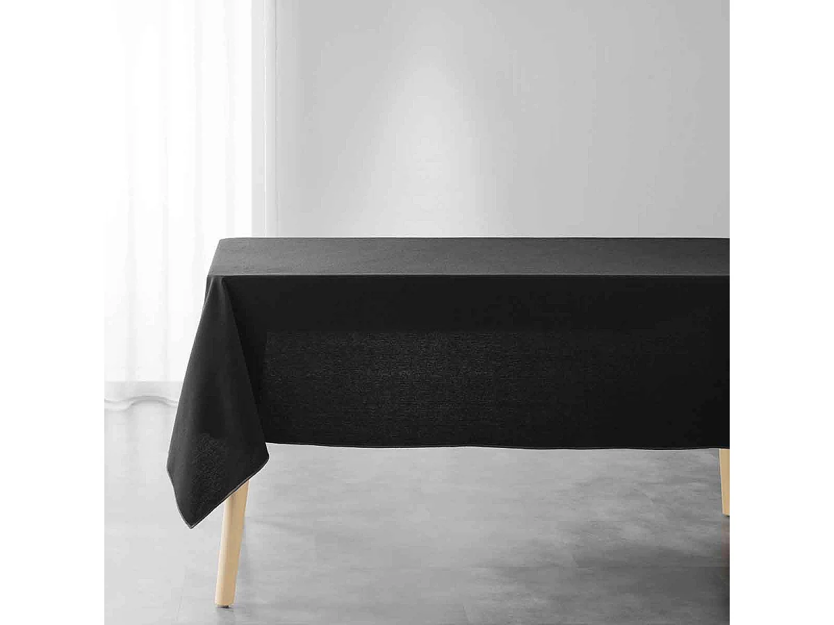 Nappe en Coton "Mistraline" 140x240cm Noir