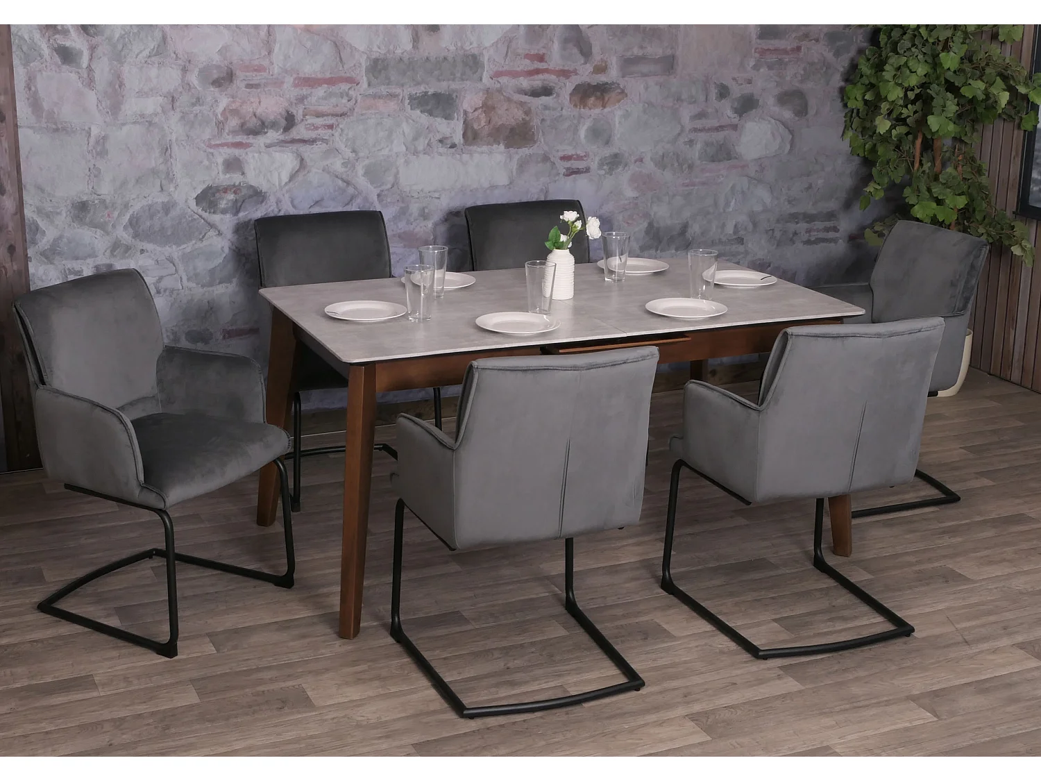 Krzesło wspornikowe MCW-N60 (zestaw 6 sztuk),  ciemnoszary