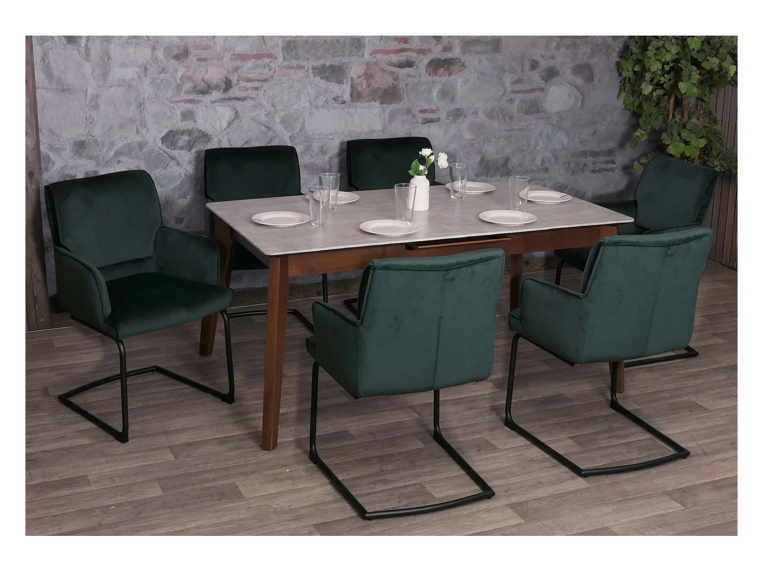 Sledestoel MCW-N60 (set van 6),  groen