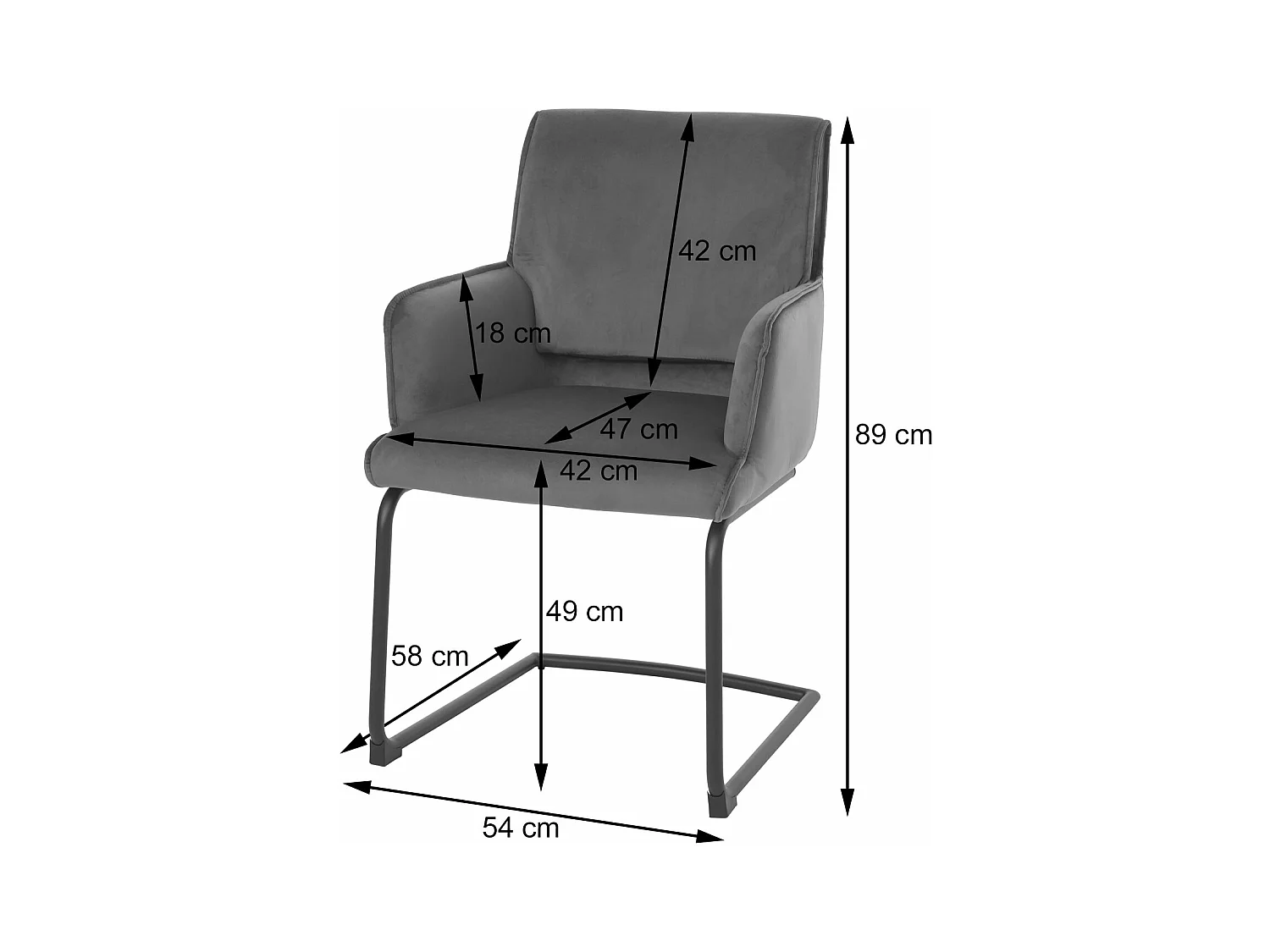 Sledestoel MCW-N60 (set van 6),  groen