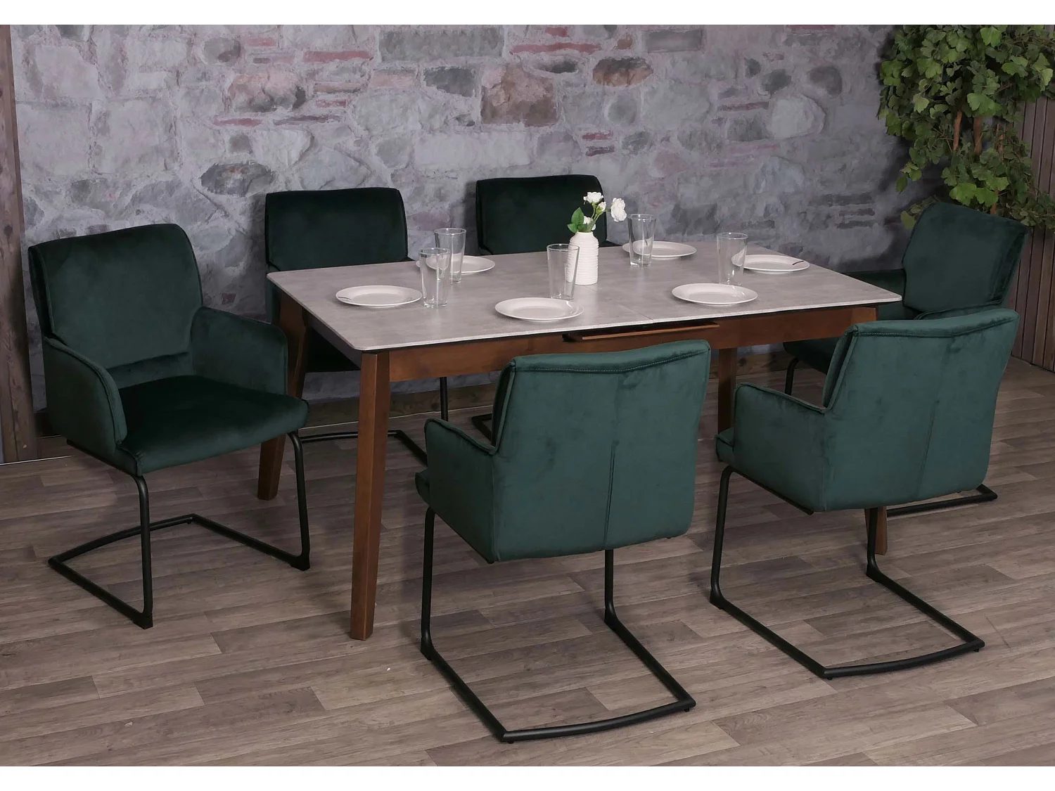 Cadeira suspensa MCW-N60 (conjunto de 6),  verde