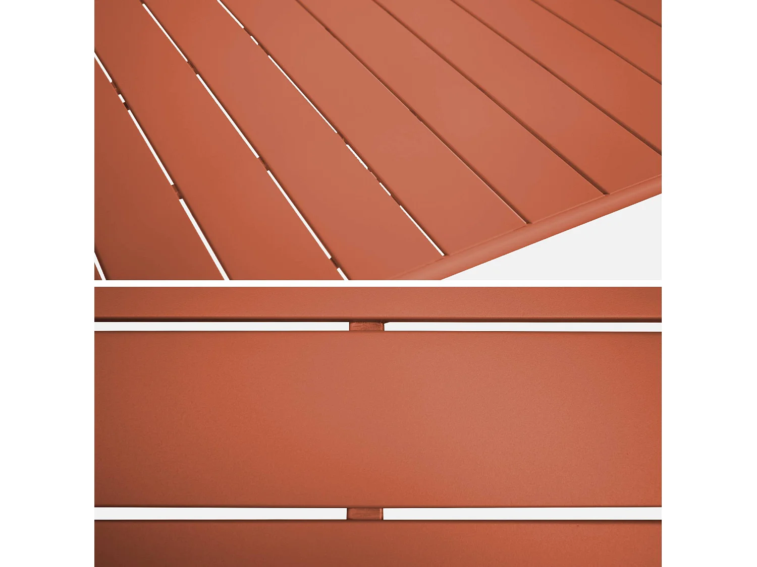 Tavolo da giardino bistrot pieghevole in metallo 6 posti, 140cm,