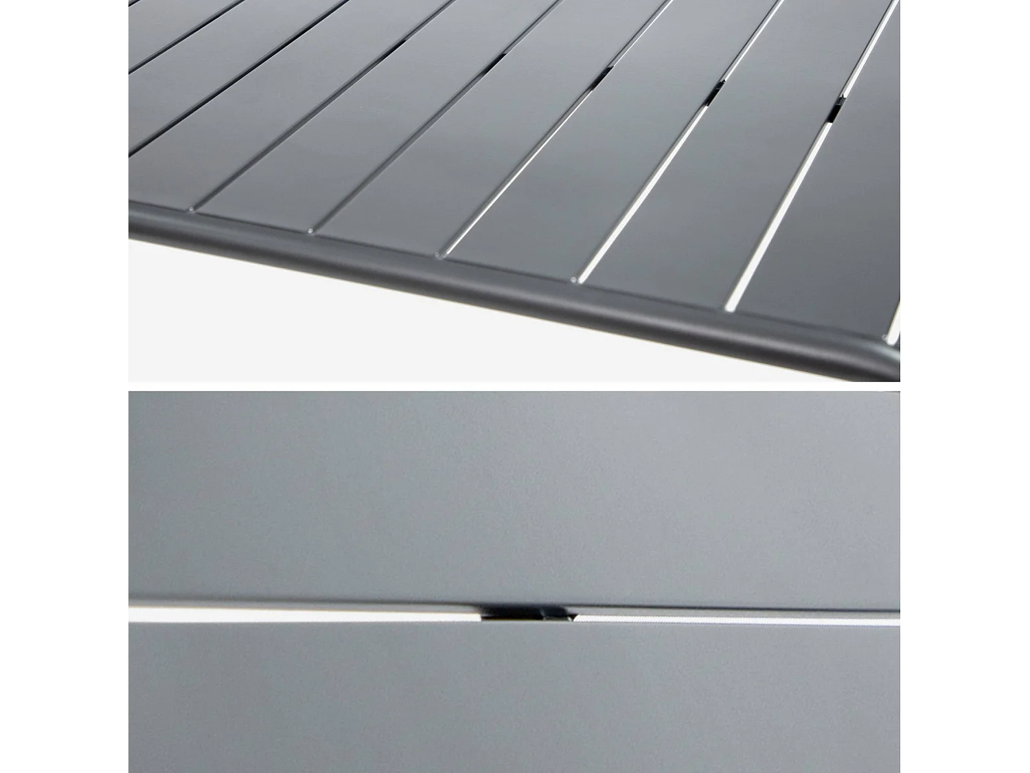 Mesa alta de jardín metálica, 4 plazas antracita