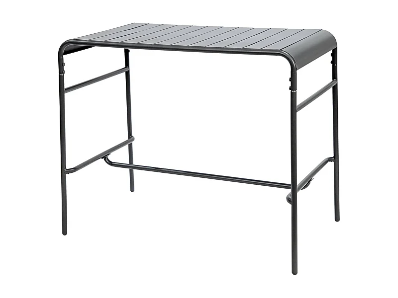 Tavolo da giardino in metallo 4 posti, 120cm, antracite