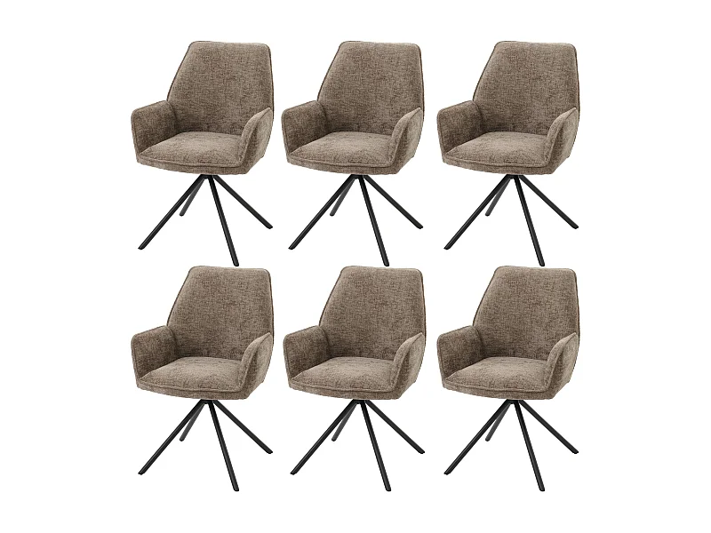 Krzesło do jadalni MCW-G67 (zestaw 6 sztuk),  brązowy