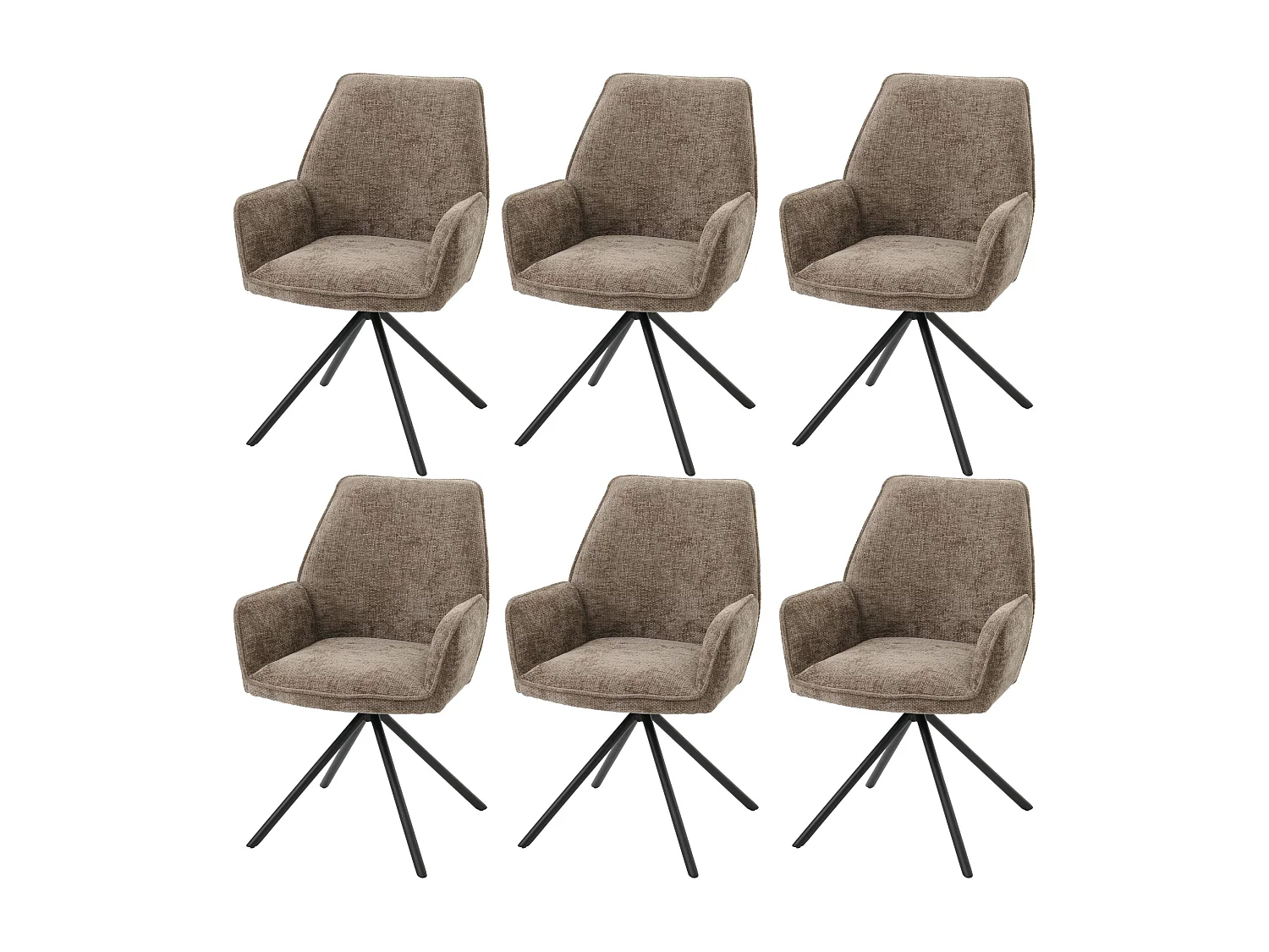 Eetkamerstoel MCW-G67 (set van 6),  bruin