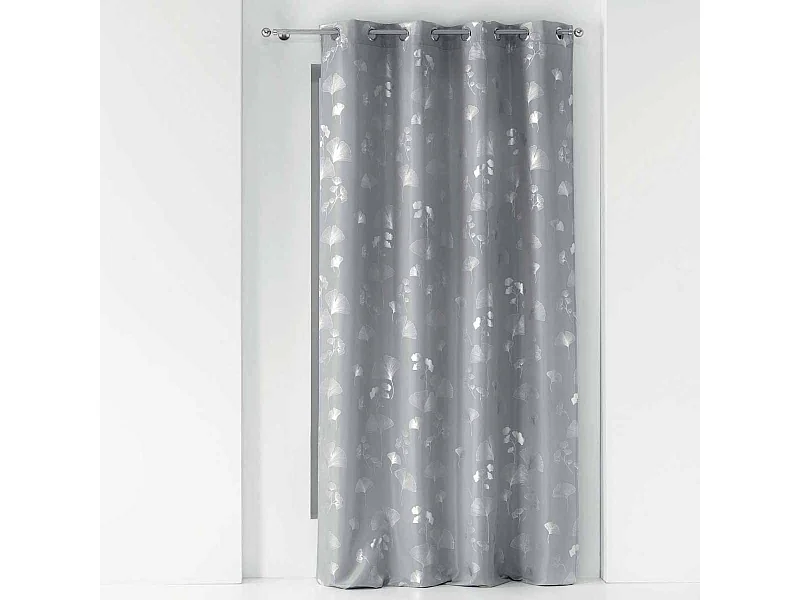 Rideau Déco à Œillets "Bloomy" 140x260cm Gris